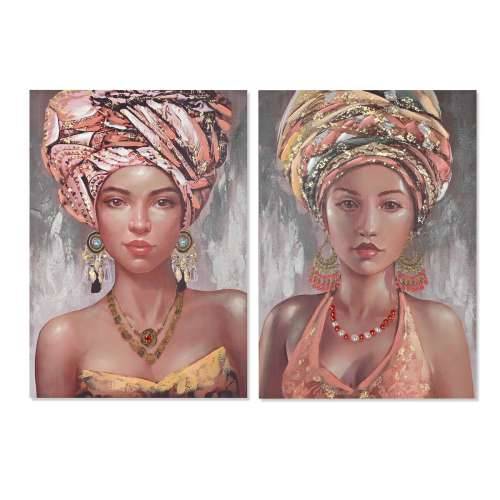 Slika DKD Home Decor Kolonijalni Afrikanka (2 kom.) (70 x 3 x 100 cm) Cijena