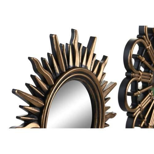 Set Ogledala DKD Home Decor Kristal Crna zlatan polipropilen (25 x 3 x 25 cm) (2 kom.) Cijena