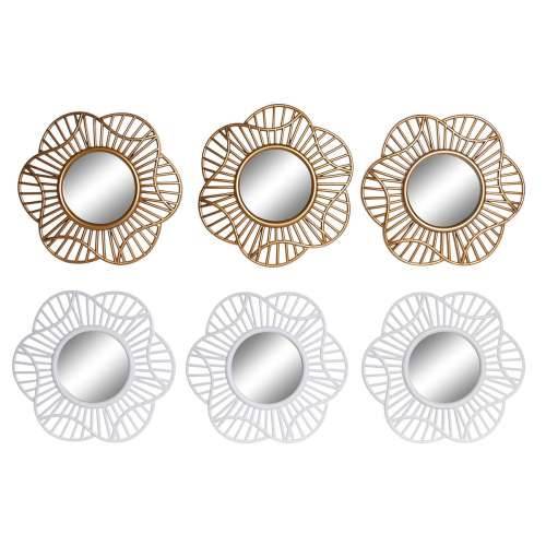 Set Ogledala DKD Home Decor Kristal zlatan Bijela polipropilen (25 x 2 x 25 cm) (2 kom.) Cijena