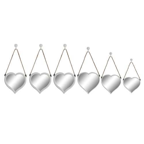 Set Ogledala DKD Home Decor Scandi Kristal Bijela polipropilen (26 x 3 x 26 cm) (2 kom.) Cijena