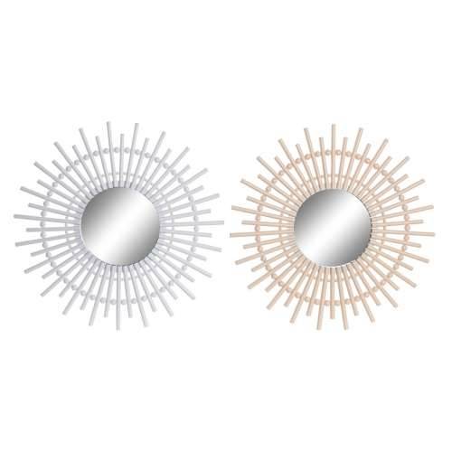 Zidno ogledalo DKD Home Decor Scandi Kristal Prirodno Bijela polipropilen (50 x 2,5 x 50 cm) (2 kom.) Cijena