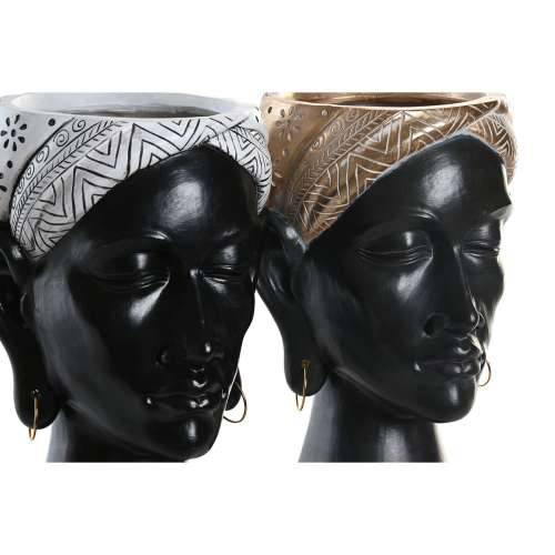 Ukrasna figura DKD Home Decor Srebrna zlatan Smeđa Smola Kolonijalni Afrikanka (19,5 x 11 x 39,5 cm) (2 kom.) Cijena