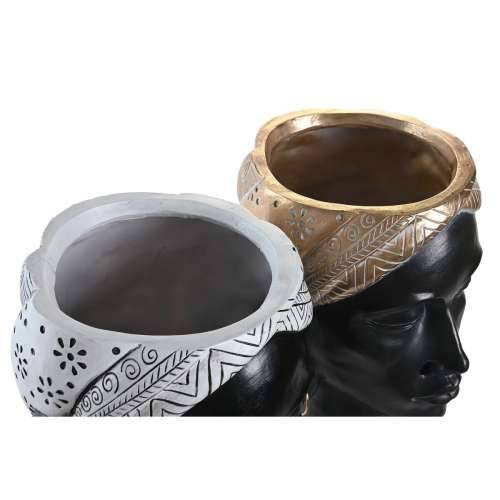 Ukrasna figura DKD Home Decor Srebrna zlatan Smeđa Smola Kolonijalni Afrikanka (19,5 x 11 x 39,5 cm) (2 kom.) Cijena