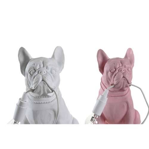 Stolna svjetiljka DKD Home Decor Roza Bijela Smola 220 V 40 W (25 x 15 x 29 cm) (2 kom.) Cijena