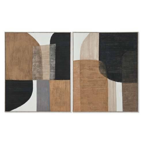 Slika Home ESPRIT Smeđa Crna Apstraktno gradski 82 x 4,5 x 102 cm (2 kom.) Cijena
