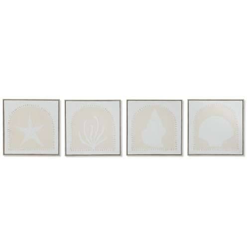 Slika Home ESPRIT Bijela Krema Mediteran 40 x 3 x 40 cm (4 kom.) Cijena