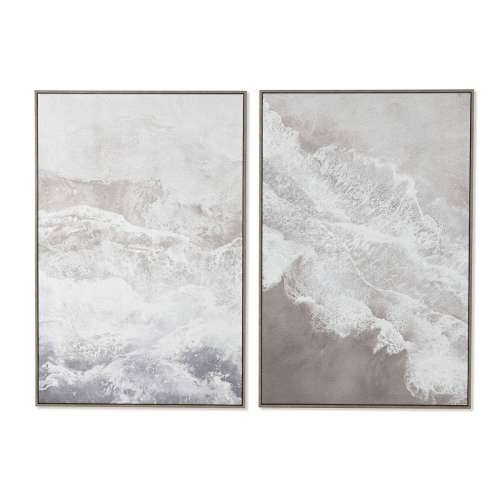 Slika Home ESPRIT Bijela Bež Šljokice Mediteran 60 x 3 x 90 cm (2 kom.) Cijena