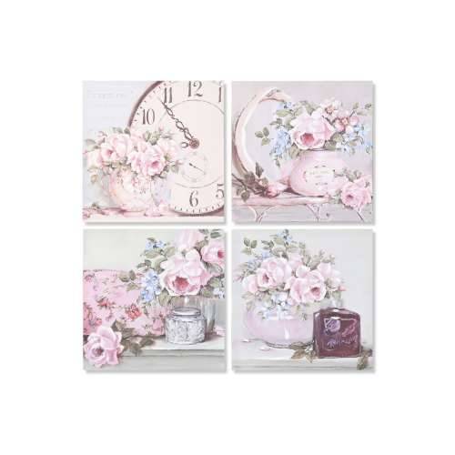 Slika Home ESPRIT Zelena Roza Ruže romantični 60 x 3 x 60 cm (4 kom.) Cijena