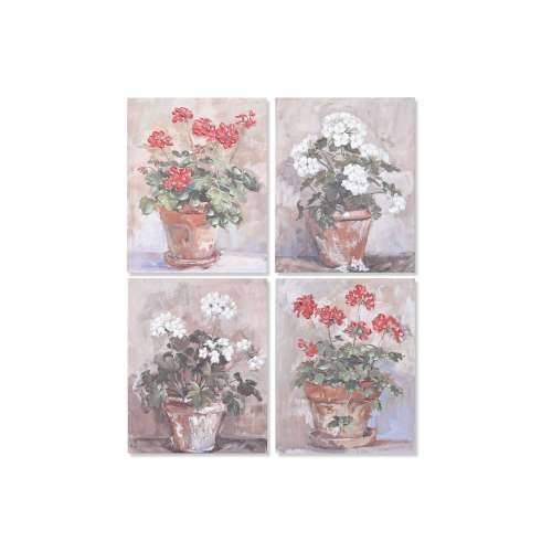 Slika Home ESPRIT Bijela Smeđa Crvena Cottage 40 x 3 x 50 cm (4 kom.) Cijena