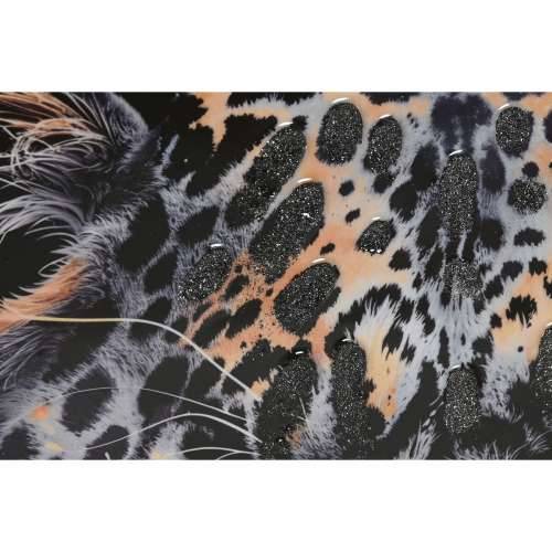 Slika Home ESPRIT Crna zlatan Leopard Kolonijalni Lakirano 50 x 3,5 x 70 cm (2 kom.) Cijena