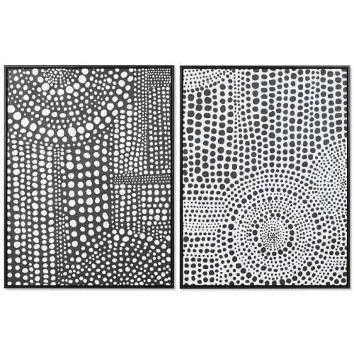 Slika Home ESPRIT Bijela Crna Apstraktno moderan Lakirano 60 x 3,5 x 80 cm (2 kom.) Cijena