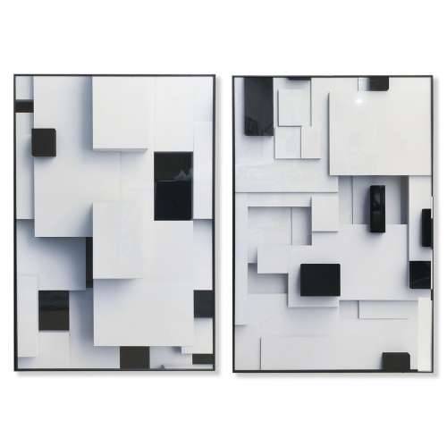 Slika Home ESPRIT Bijela Crna Apstraktno moderan 80 x 3,5 x 120 cm (2 kom.) Cijena