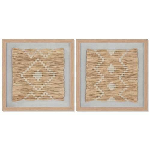 Slika Home ESPRIT Bijela Prirodno Skandinavski 40 x 3 x 40 cm (2 kom.) Cijena