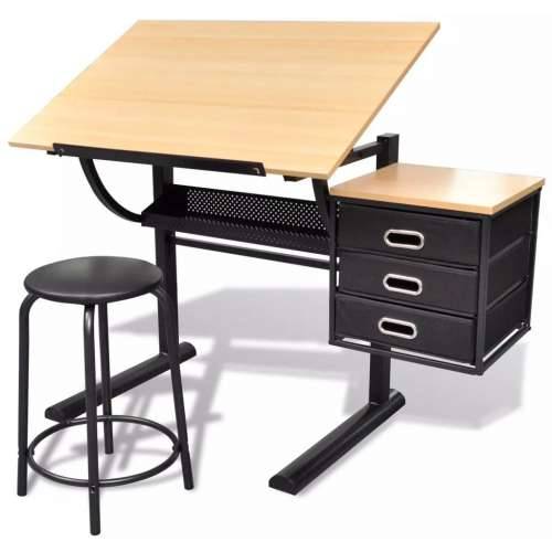 Radni stol s nagibom pločom i stolicom za crtanje Cijena