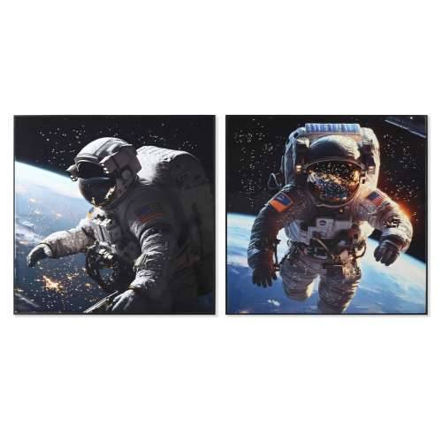 Slika Home ESPRIT Plava Crna moderan Astronaut Lakirano 100 x 4 x 100 cm (2 kom.) Cijena