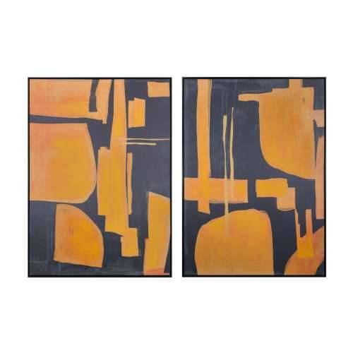 Slika Home ESPRIT Plava Oranžna Apstraktno gradski 103 x 4,5 x 143 cm (2 kom.) Cijena