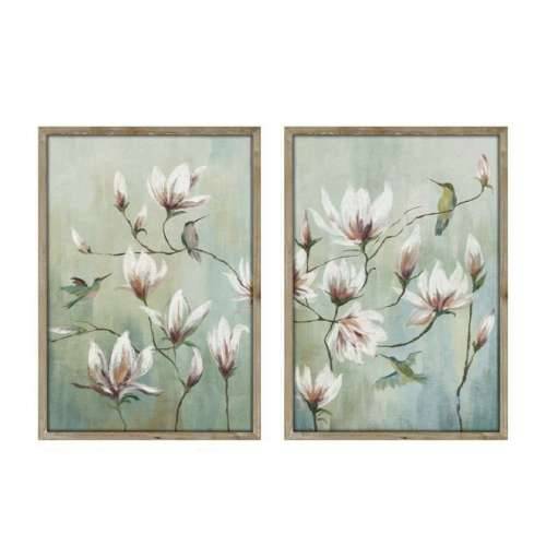 Slika Home ESPRIT Plava Bijela Ziedi Orijentalno 50 x 2,5 x 70 cm (2 kom.) Cijena