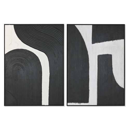 Slika Home ESPRIT Bijela Crna Apstraktno 103 x 4,3 x 143 cm (2 kom.) Cijena