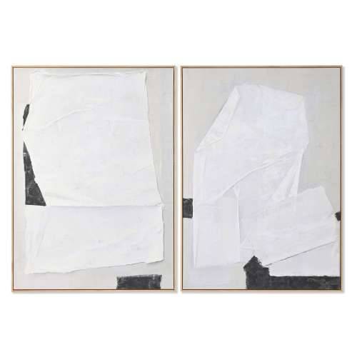 Slika Home ESPRIT Bijela Crna Bež Apstraktno 103 x 4,3 x 143 cm (2 kom.) Cijena