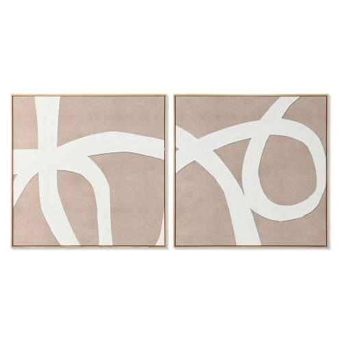 Slika Home ESPRIT Bijela Bež Apstraktno 103 x 4,3 x 103 cm (2 kom.) Cijena