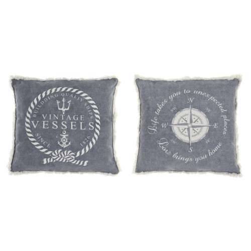 Jastuk DKD Home Decor Plava Bijela šiške Mediteran More 45 x 10 x 45 cm (2 kom.) Cijena