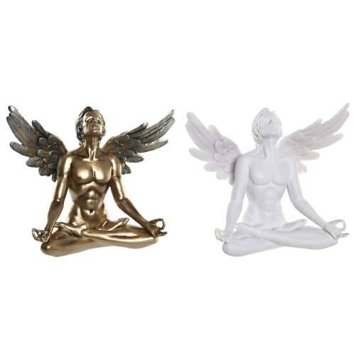 Ukrasna figura DKD Home Decor Bijela zlatan Anđeo Neoklasični 31,5 x 17 x 26,5 cm (2 kom.) Cijena
