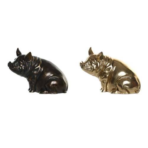 Ukrasna figura DKD Home Decor Bakar zlatan Svinja 18,5 x 10,5 x 14 cm (2 kom.) Cijena