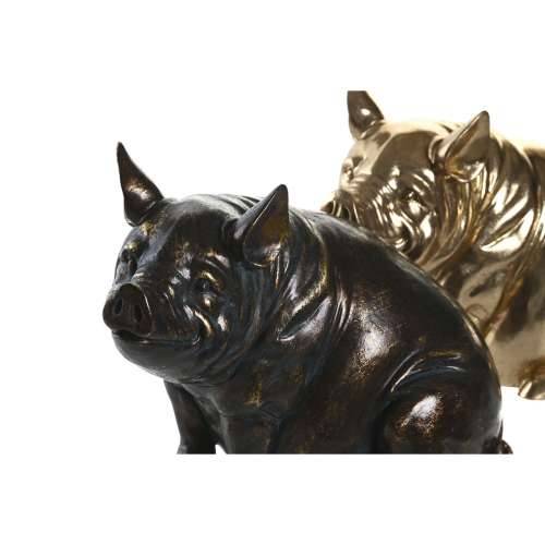 Ukrasna figura DKD Home Decor Bakar zlatan Svinja 18,5 x 10,5 x 14 cm (2 kom.) Cijena