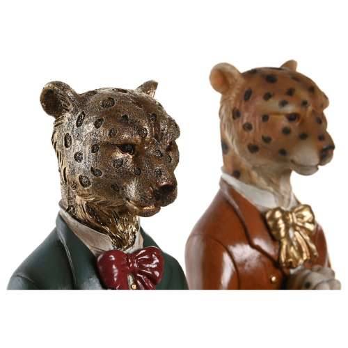 Ukrasna figura DKD Home Decor Plava Smeđa zlatan Leopard 16 x 9,5 x 23 cm (2 kom.) Cijena