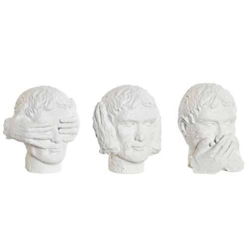 Ukrasna figura DKD Home Decor Bijela Neoklasični 14 x 11 x 14 cm (3 kom.) Cijena