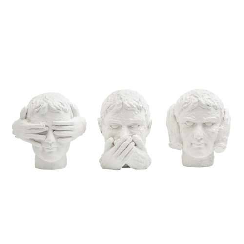 Ukrasna figura DKD Home Decor Bijela Neoklasični 14 x 11 x 14 cm (3 kom.) Cijena
