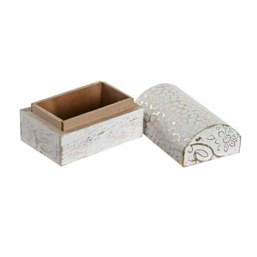 Kutija za nakit DKD Home Decor Bijela zlatan Aluminij Drvo Manga 7,5 x 5,3 x 5,3 cm (6 kom.) Cijena
