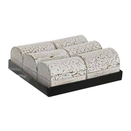 Kutija za nakit DKD Home Decor Bijela zlatan Aluminij Drvo Manga 7,5 x 5,3 x 5,3 cm (6 kom.) Cijena