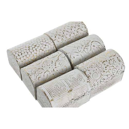 Kutija za nakit DKD Home Decor Bijela zlatan Aluminij Drvo Manga 7,5 x 5,3 x 5,3 cm (6 kom.) Cijena