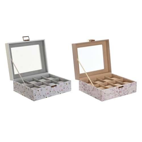 Kutija za satove DKD Home Decor Plava Svetlo roza Kristal 22,5 x 19,5 x 9,5 cm (2 kom.) Cijena