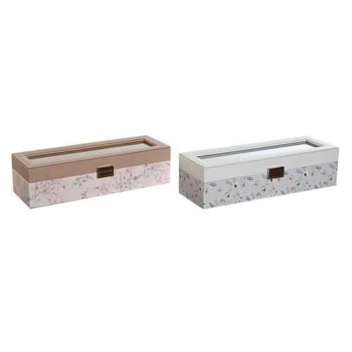Kutija za satove DKD Home Decor Plava Svetlo roza Kristal 33 x 11 x 9 cm (2 kom.) Cijena