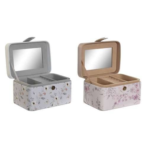 Kutija za nakit DKD Home Decor Plava Siva Deva Svetlo roza Poliuretan Ogledalo 17 x 12 x 10 cm (2 kom.) Cijena
