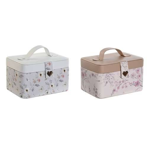 Kutija za nakit DKD Home Decor Plava Siva Deva Svetlo roza Poliuretan Ogledalo 17 x 12 x 10 cm (2 kom.) Cijena