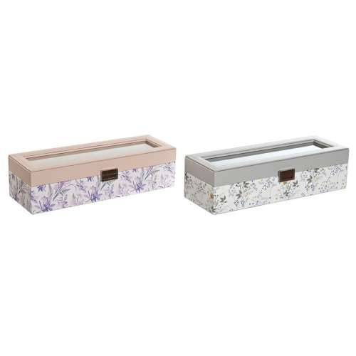 Futrola za satove DKD Home Decor Bijela Siva Lila Svetlo roza Kristal 33 x 11 x 9 cm (2 kom.) Cijena