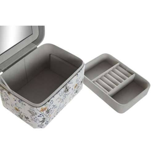 Kutija za nakit DKD Home Decor Bijela Siva Lila Svetlo roza Poliuretan Ogledalo 17 x 12 x 10 cm (2 kom.) Cijena