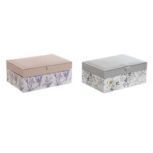 Kutija za nakit DKD Home Decor Bijela Siva Lila Poliuretan 18 x 12,5 x 7,5 cm (2 kom.) Cijena