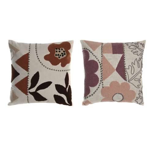 Jastuk DKD Home Decor Bijela Roza 45 x 15 x 45 cm (2 kom.) Cijena