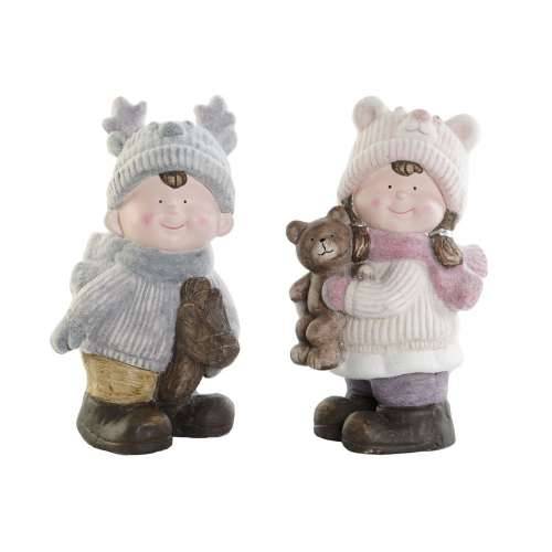 Božićni ukras DKD Home Decor Pisana djeca 23 x 21 x 36 cm (2 kom.) Cijena