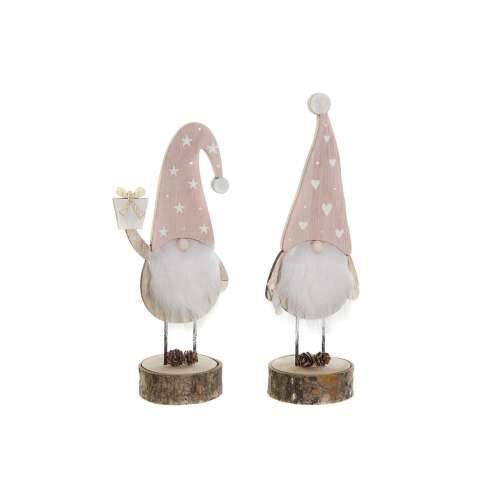 Božićni ukras DKD Home Decor Prirodno Svetlo roza Patuljak 10 x 8 x 23,5 cm (2 kom.) Cijena