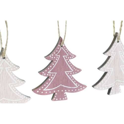 Decorațiune Suspendată DKD Home Decor Roza Svetlo roza Drvo 6,5 x 1 x 6,5 cm (9 Dijelovi) (3 kom.) Cijena
