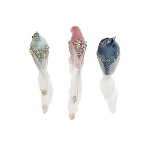 Božićni ukras DKD Home Decor Pisana Ptica 25 x 7 x 6 cm (3 kom.) Cijena