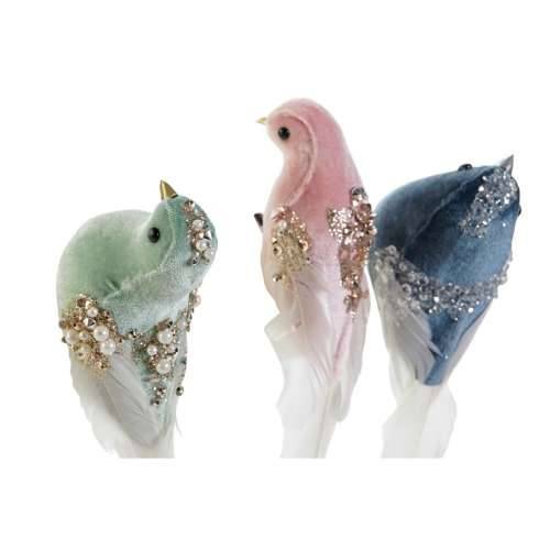 Božićni ukras DKD Home Decor Pisana Ptica 25 x 7 x 6 cm (3 kom.) Cijena