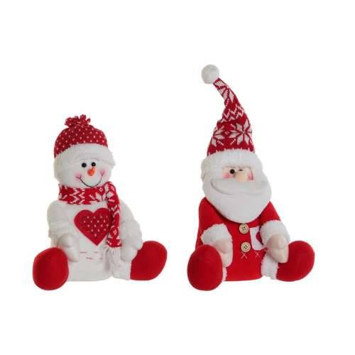 Božićni ukras DKD Home Decor Bijela Crvena 24 x 14 x 30,5 cm (2 kom.) Cijena