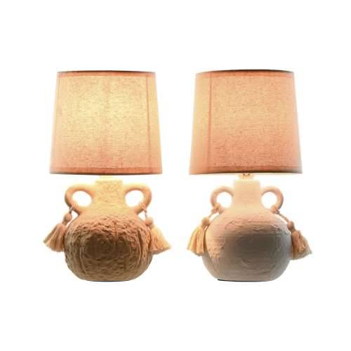 Stolna svjetiljka Home ESPRIT Bijela Bež Keramika 220 V 15 x 15 x 28 cm (2 kom.) Cijena