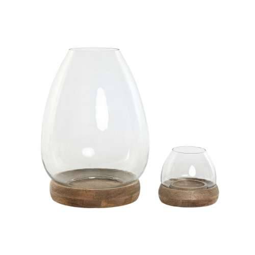 Svijećnjak Home ESPRIT Smeđa Prirodno Kristal Drvo Manga 30 x 30 x 40 cm (2 kom.) Cijena